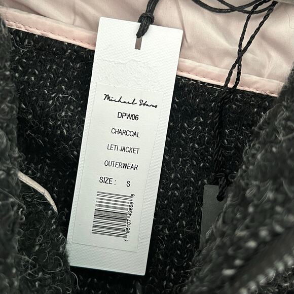 Michael Stars Women's Charcoal Leti Snap Zip Outerwear Jacket S Small New - Picture 9 of 10